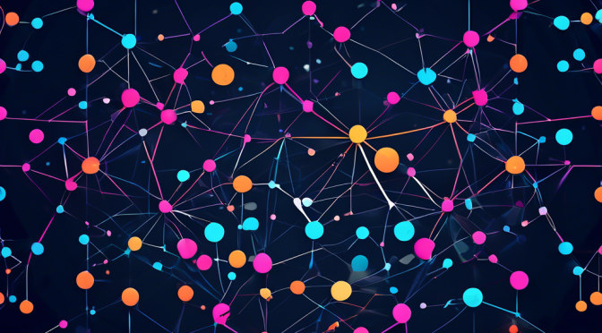 Create a vibrant digital illustration depicting Astar Network enhancing Polkadot's ecosystem. Show interconnected blockchains with the Polkadot logo at the center, surrounded by glowing nodes and pathways representing Astar Network's contributions. Incorporate futuristic, high-tech elements and a sense of seamless integration and innovation.